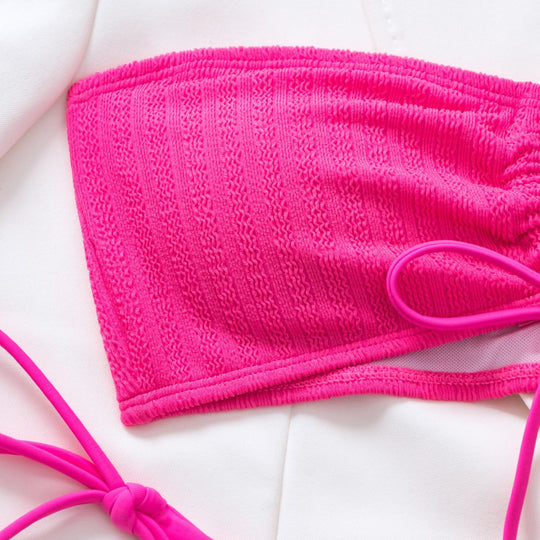 Damen Bandeau-Bikini mit Raffung EB