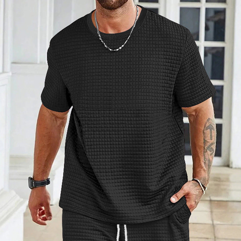Herren lässiges T-Shirt mit strukturiertem Design EB