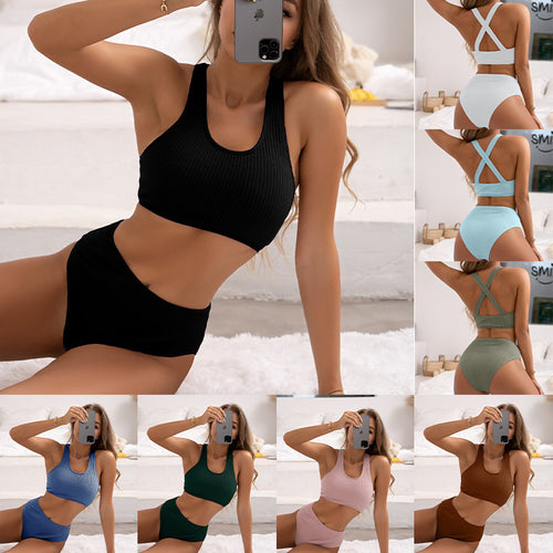 Damen Sport-Bikini Set mit hohem Bund und Racerback EB