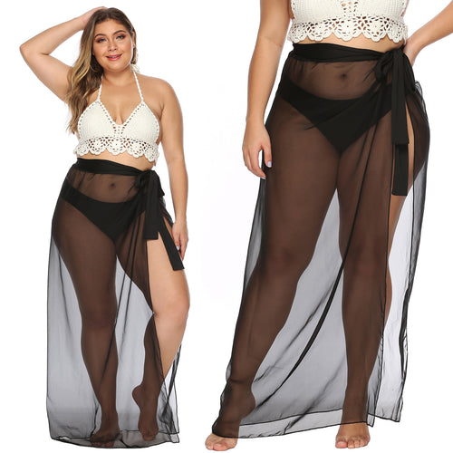 Damen eleganter Strandüberwurf mit seitlichem Knoten EB
