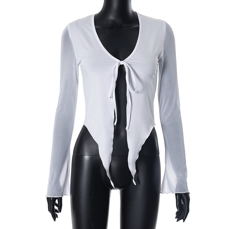 Damen Body mit geflochtenem Taillendetail EB