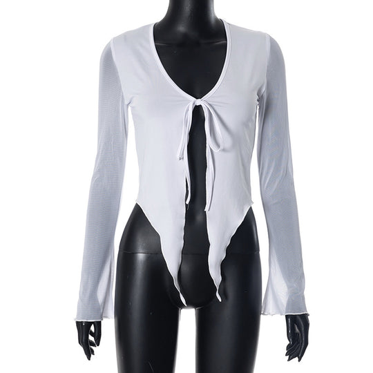Damen Body mit geflochtenem Taillendetail EB
