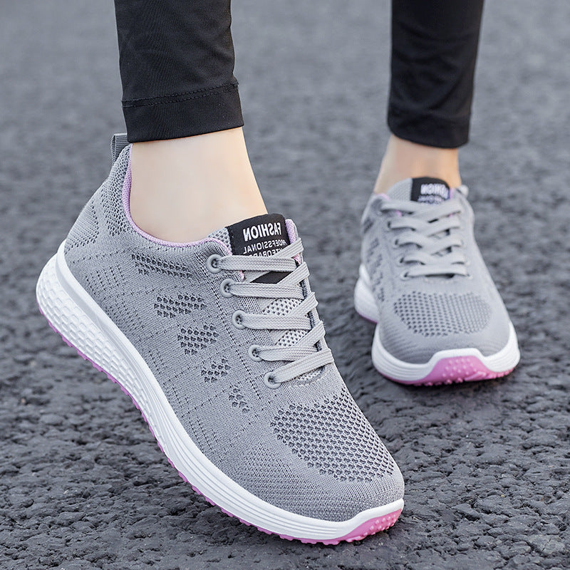 Damen nan leichte atmungsaktive Freizeit-Sneaker mit viskoelastischer Komfortsohle EB
