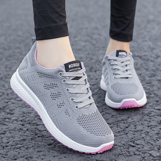 Damen nan leichte atmungsaktive Freizeit-Sneaker mit viskoelastischer Komfortsohle EB