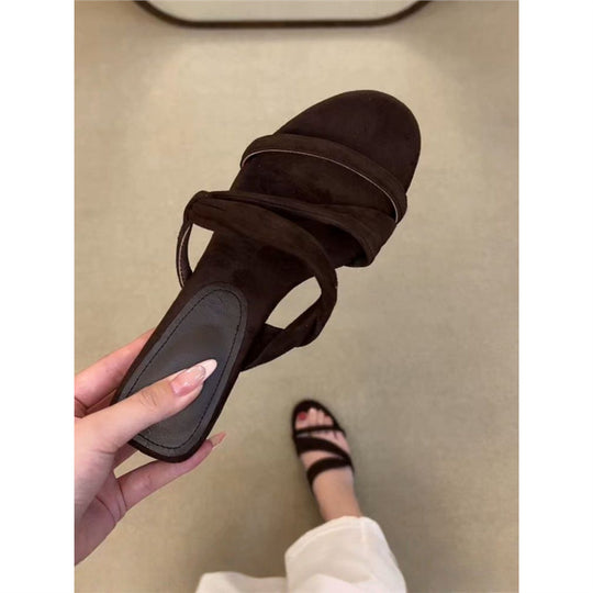 Damen komfortable Zehentrenner-Sandalen mit elegantem Riemendesign EB