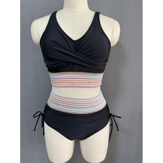 Damen Bikini-Set mit modischem Wickeldesign und verstellbaren Trägern EB