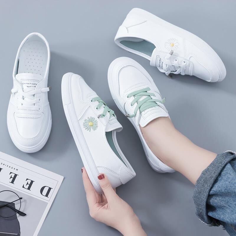 Damen Sneaker mit floralem Stickdesign und atmungsaktivem Obermaterial EB