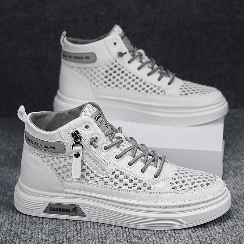 Damen High-Top Sneakers mit atmungsaktivem Netzdesign und dämpfender Sohle EB