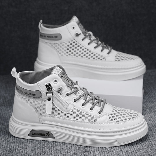 Damen High-Top Sneakers mit atmungsaktivem Netzdesign und dämpfender Sohle EB