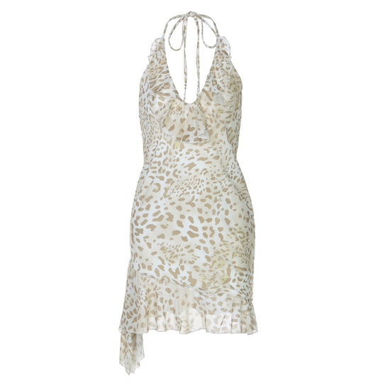 Damen Verspieltes Sommerkleid mit Raffungen und asymmetrischem Saum EB