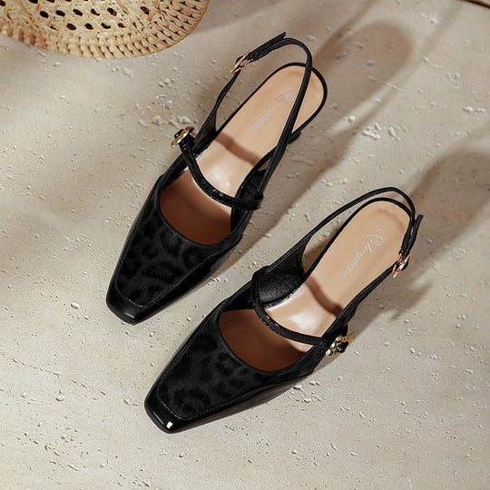 Damen Slingback-Pumps mit verstellbarem Riemen und edler Schnallenapplikation EB