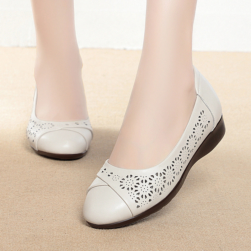 Damen Ballerinas mit atmungsaktivem Lochmuster und flexibler Sohle EB