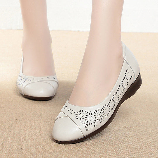 Damen Ballerinas mit atmungsaktivem Lochmuster und flexibler Sohle EB