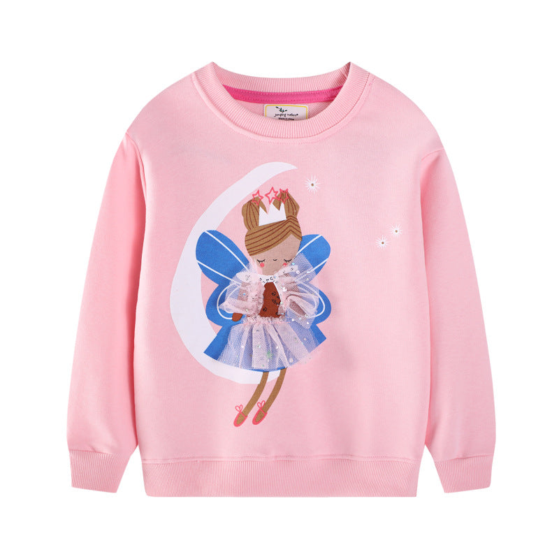 Mädchen Sweatshirt mit verspieltem Prinzessinnen-Motiv EB