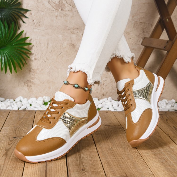 Damen modische Sneaker mit atmungsaktiver Oberflächenstruktur und leichtgewichtiger Dämpfung EB