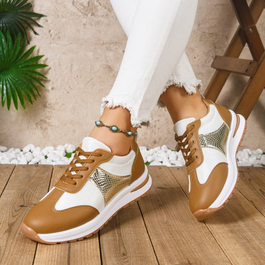 Damen modische Sneaker mit atmungsaktiver Oberflächenstruktur und leichtgewichtiger Dämpfung EB