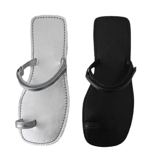 Damen elegante Zehentrenner mit glitzerndem Riemendesign EB