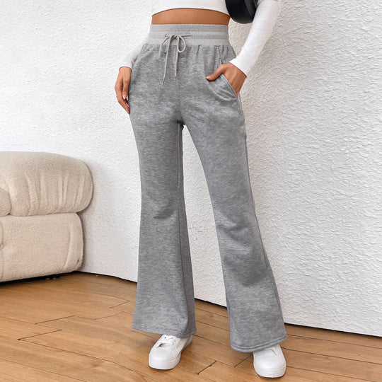 Damen ausgestellte Jogginghose mit hohem Bund und Kordelzug EB