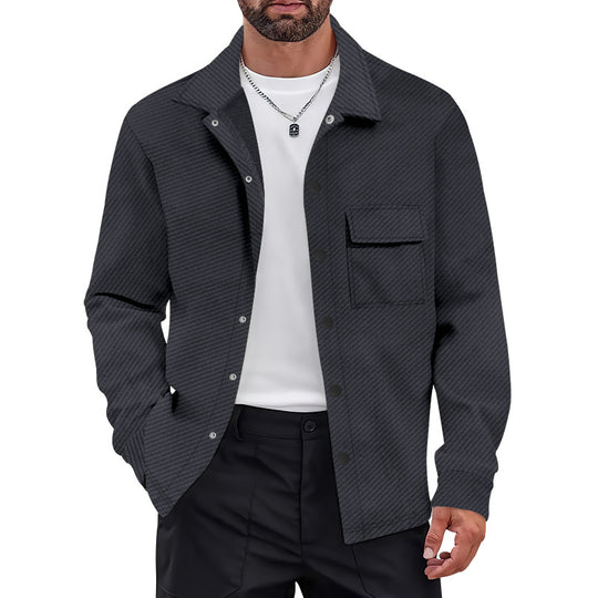 Herren Freizeitjacke mit strukturiertem Design und praktischen Brusttaschen EB