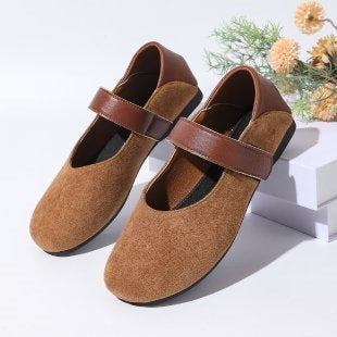 Damen Komfortable Ballerinas mit elastischem Riemen EB