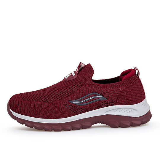 Damen Komfortable Slip-On Sneakers mit flexiblem Strickoberteil EB