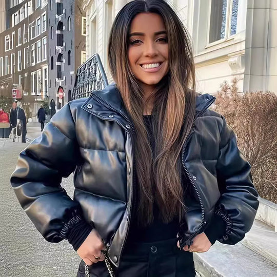 Damen kurzärmlige Daunenjacke EB