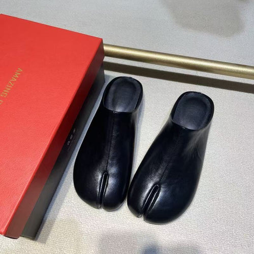 Damen modische Mokassins mit innovativem Zehenteil EB
