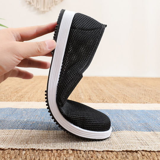 Damen Luftige Slip-On Schuhe aus Netzmaterial EB