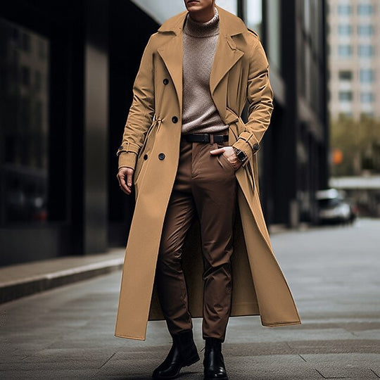 Herren eleganter Übergangsmantel mit modernem Schnitt und praktischen Taschen EB