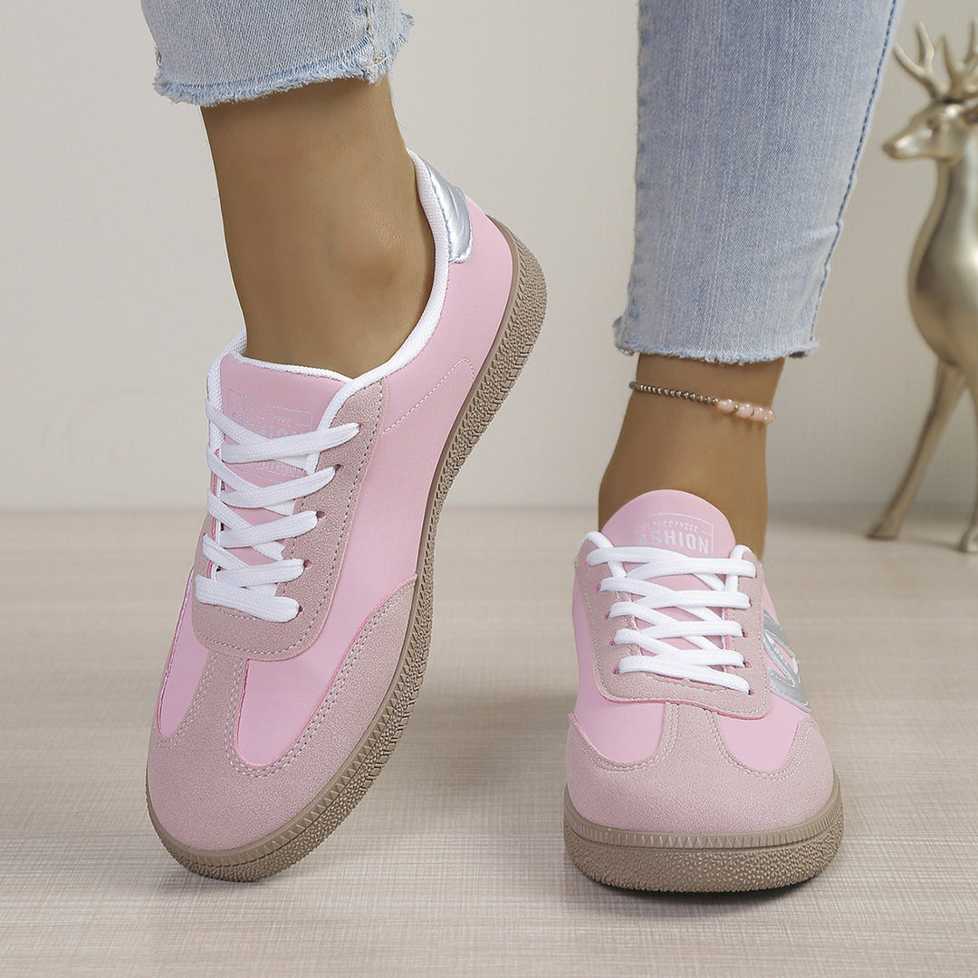 Damen Sportliche Sneakers mit glänzenden Akzenten und innovativer Sohle EB