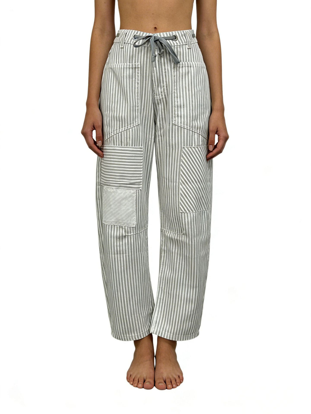 Damen weite Cargo-Hose mit praktischen Taschen und einzigartigem Design EB
