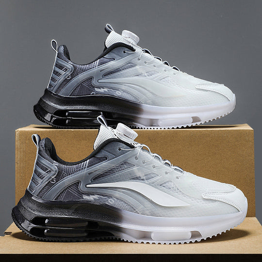 Unisex luftgepolsterte Hybrid-Sneaker mit transluzenter Hohlkammer-Zwischensohle und Drehverschluss EB