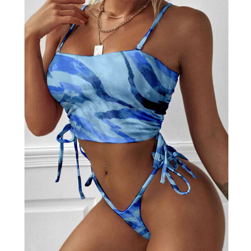 Damen Crop-Top Bikini mit verstellbaren Trägern EB