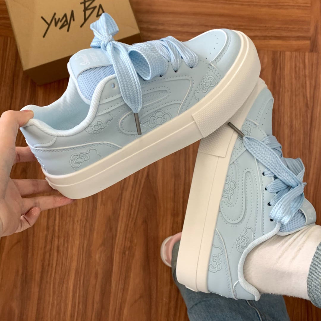 Damen Modische Sneaker mit texturierter Oberflächenstruktur und bequemem Fußbett EB
