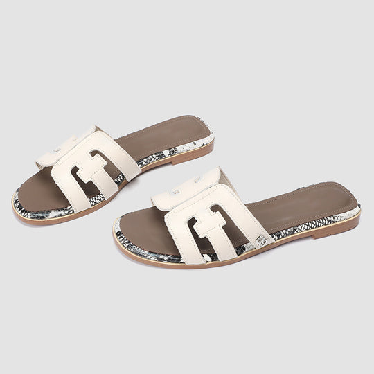 Damen modische Slides mit eleganten Akzenten EB