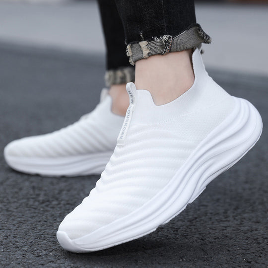 Damen Komfortable und atmungsaktive Slip-On Sneakers mit elastischem Obermaterial EB
