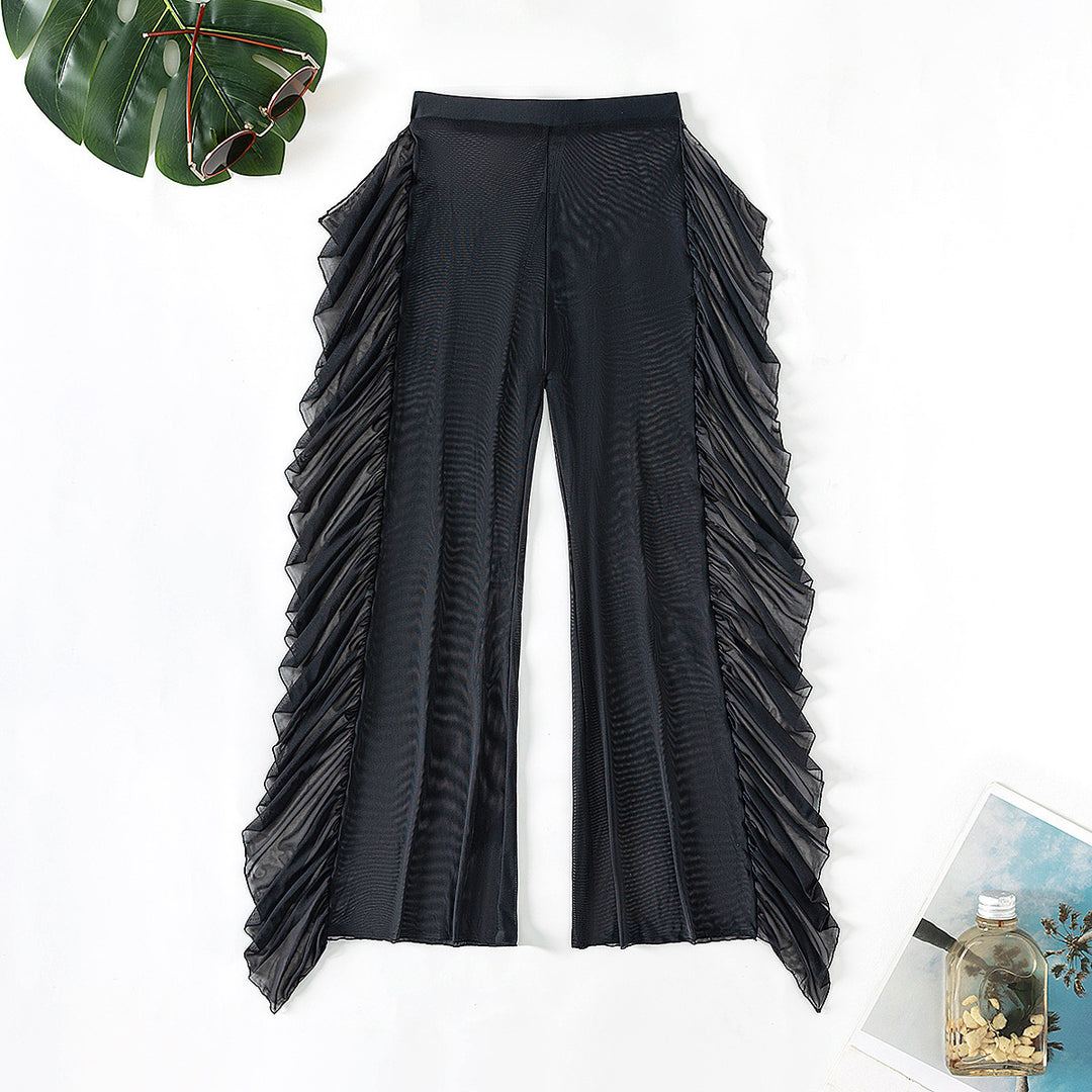 Damen Strandhose mit elegantem Rüschen-Design EB