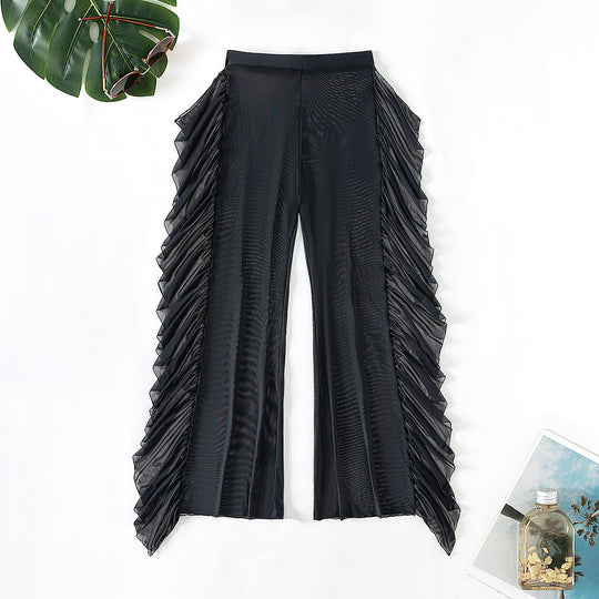 Damen Strandhose mit elegantem Rüschen-Design EB