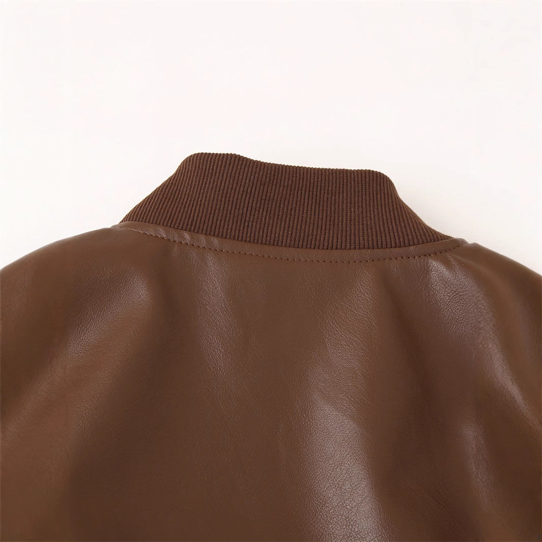 Damen Bikerjacke aus hochwertigem Kunstleder EB