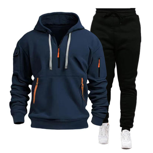 Herren Sportliches Kapuzenset mit funktionalen Taschen und modernem Design EB