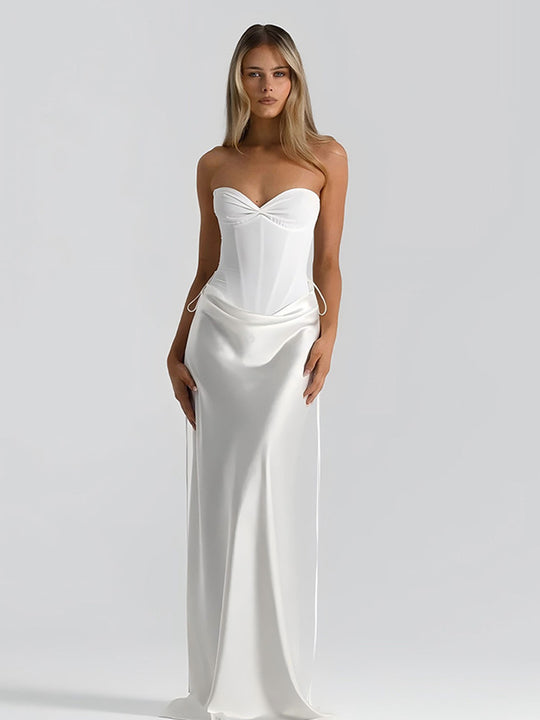 Damen elegantes figurbetontes Abendkleid mit raffiniertem Rüschendesign und verstellbaren Trägern EB