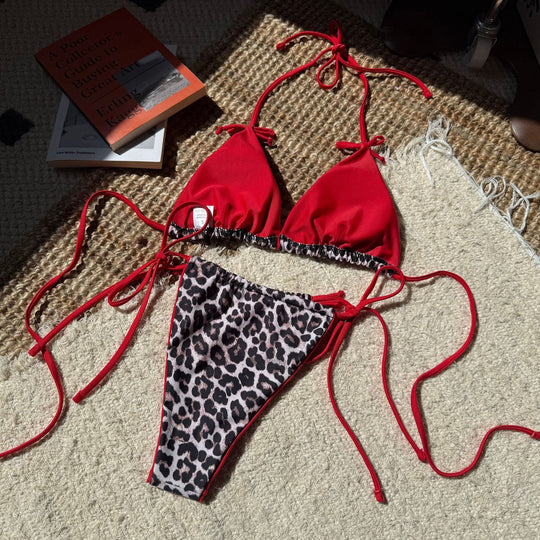 Damen Triangel-Bikini mit raffinierten Binde-Details EB