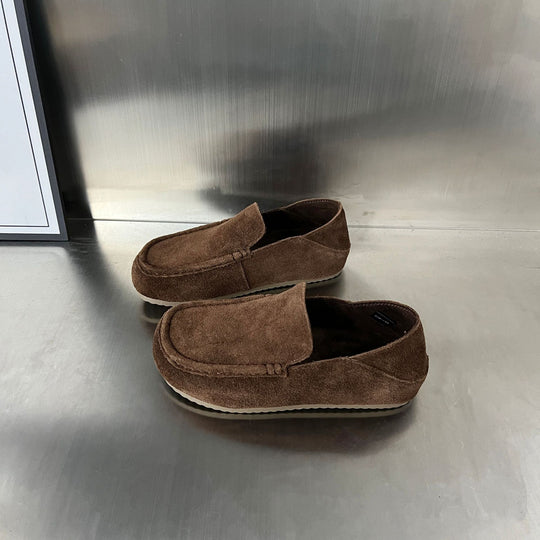 Damen Mokassins aus hochwertigem Wildleder mit komfortablem Fußbett und elastischem Design EB