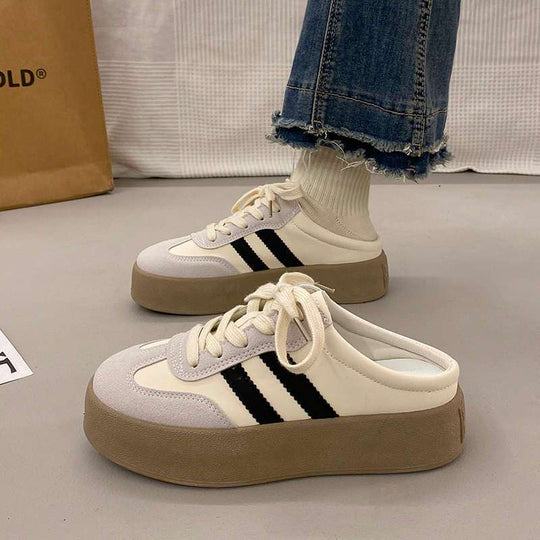 Damen Modische Plateau-Sneaker mit flexibler Sohle und atmungsaktivem Obermaterial EB