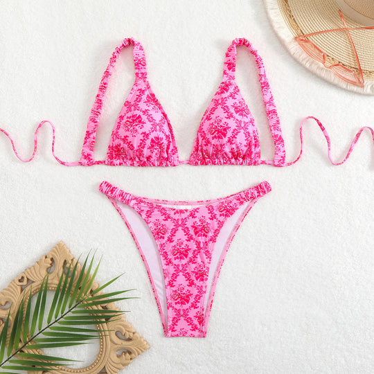 Damen Bikini-Set mit floralem Design und verstellbaren Trägern EB