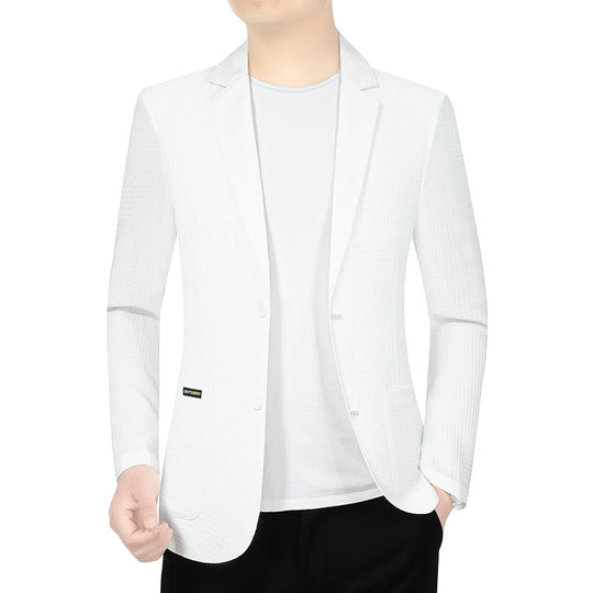 Herren Modernes Stretch Business-Sakko mit schmalem Schnitt und aufgesetzten Taschen EB