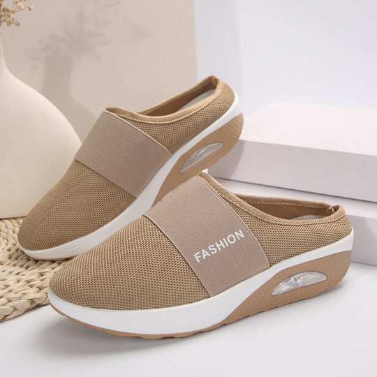 Damen Bequeme Slip-On Clogs mit atmungsaktiver Mesh-Oberfläche und flexibler Sohle EB