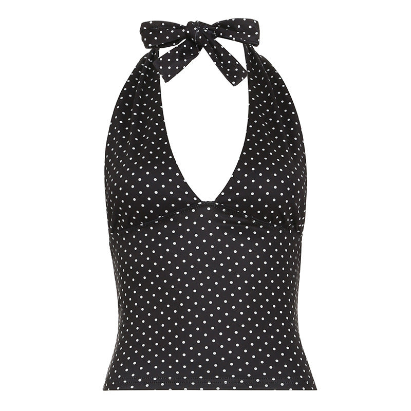 Damen Haltertop mit verspieltem Punkte-Design EB