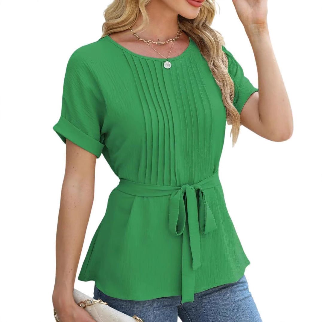Damen Bluse mit Falten EB
