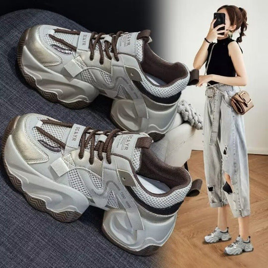 Damen Sportliche Sneakers mit rutschfester Sohle und atmungsaktivem Obermaterial EB